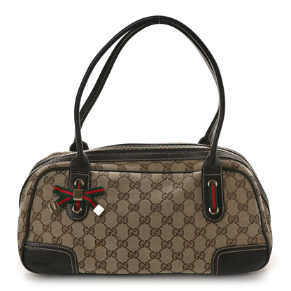 Gucci Monogram Small Princy Satchel Dark Brown 1 of 10