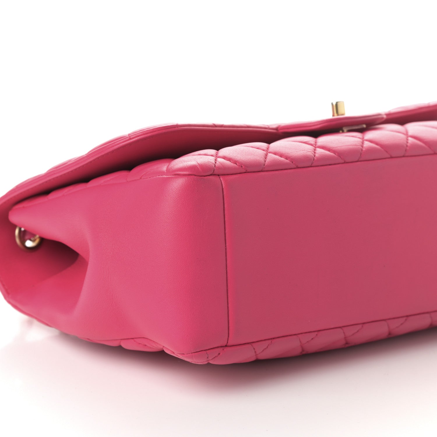 Chanel Lambskin Quilted Jumbo Mademoiselle Chic Flap Fuchsia 9 of 10