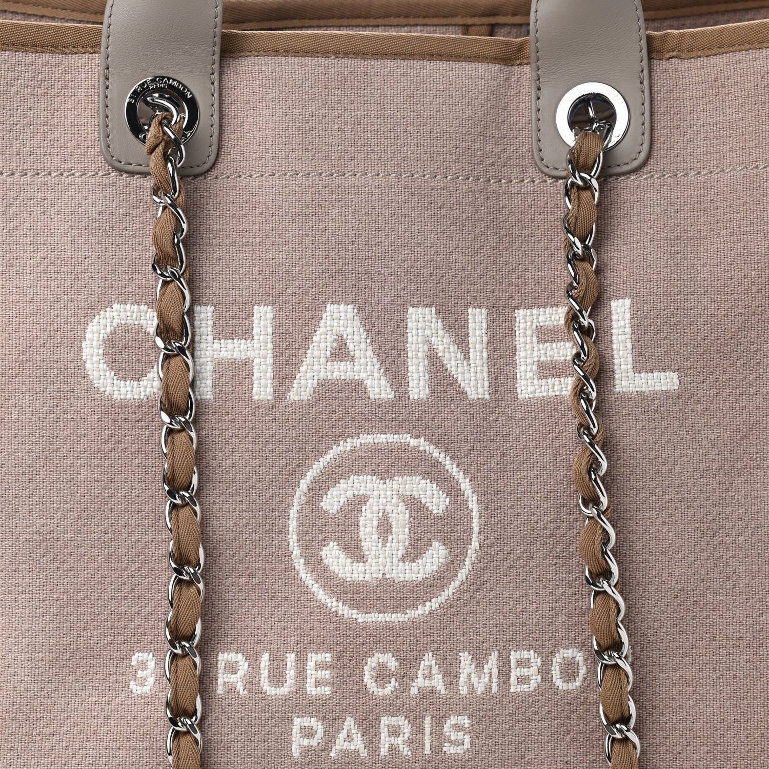 Chanel Canvas Medium Deauville Tote Ecru 9 of 11