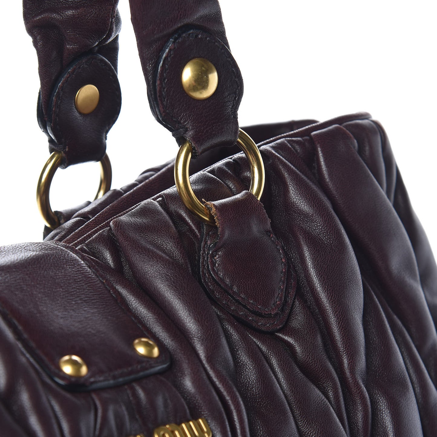 Nappa Matelasse Satchel Brown
