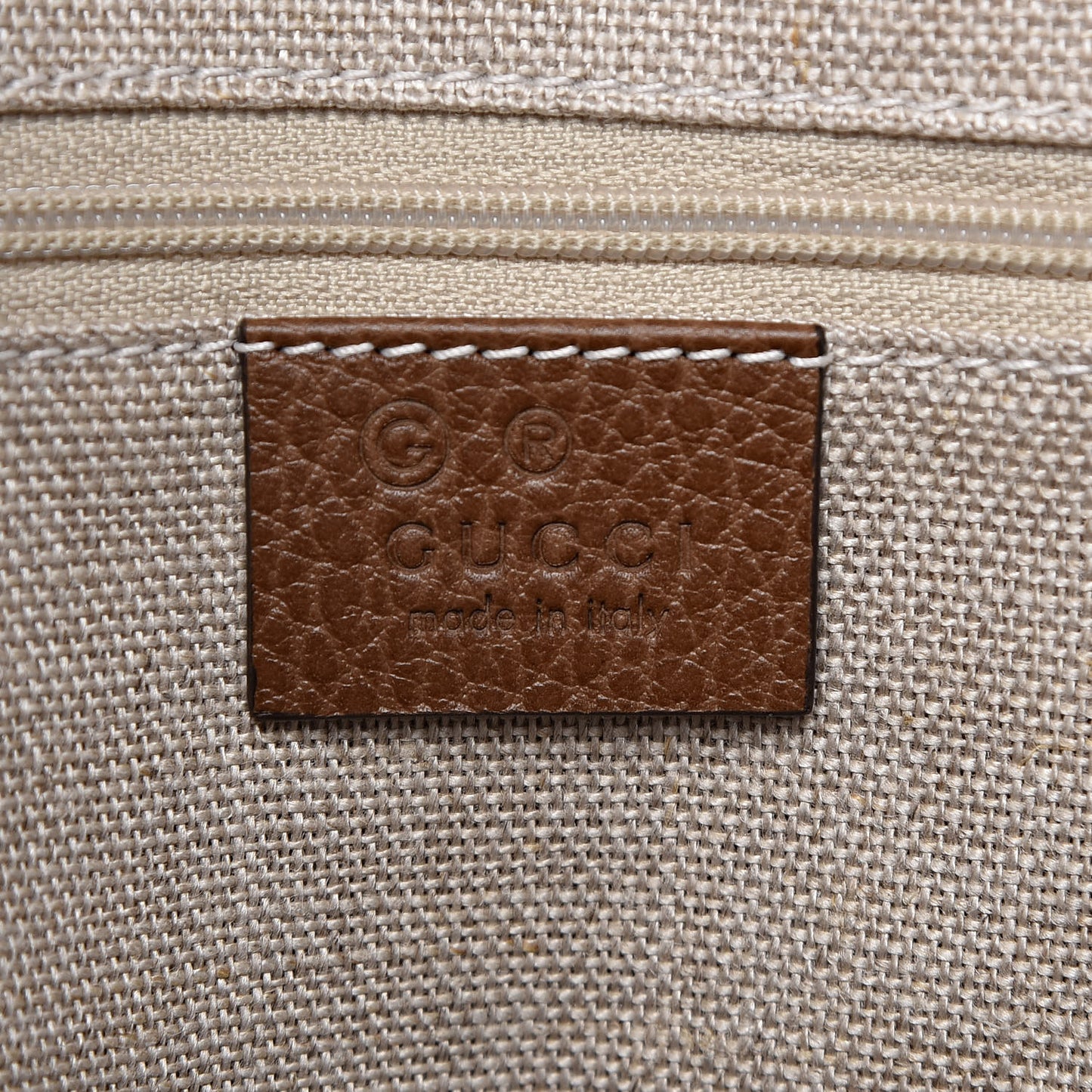 Monogram Medium Bree Zippered Tote Beige Tabacco