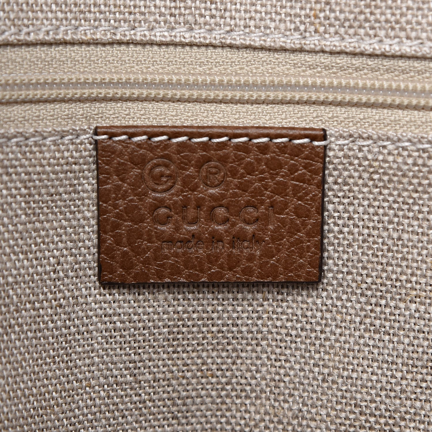 Gucci Monogram Medium Bree Zippered Tote Beige Tabacco 6 of 10