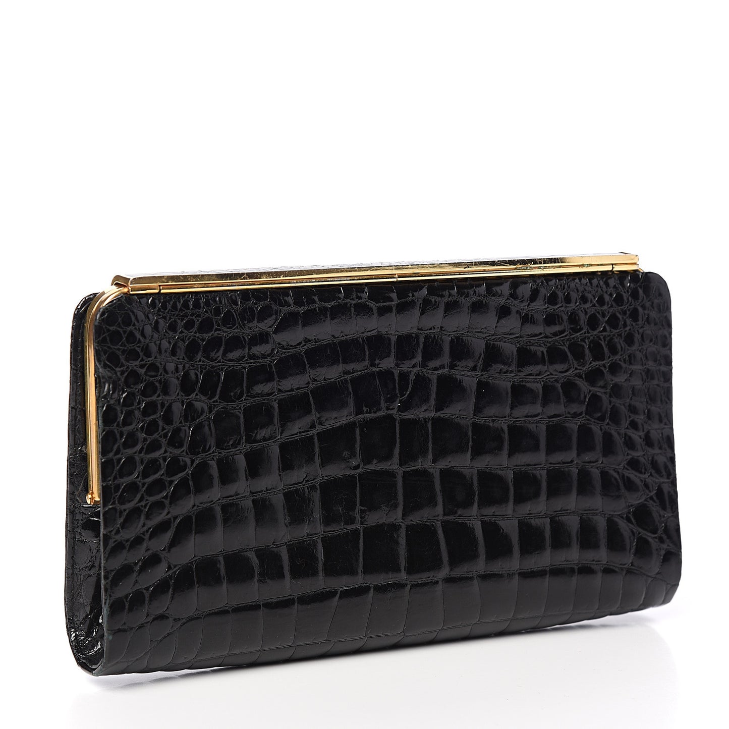 Crocodile Clutch Black