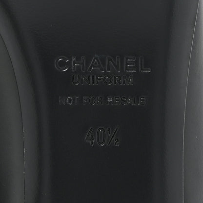 Chanel Lambskin Cap Toe CC Uniform Ballerina Flats 40.5 Black 6 of 11