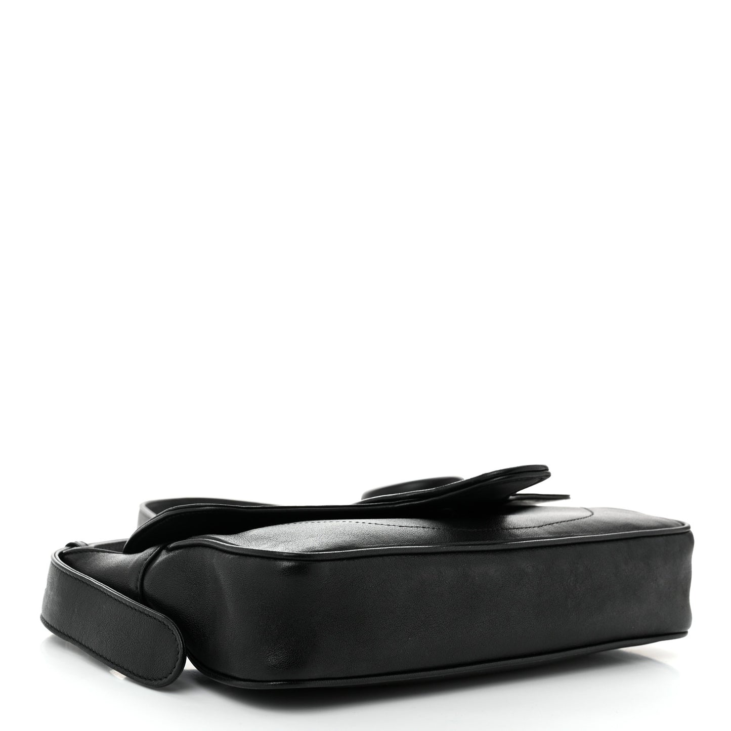 Goatskin Small GG Monochrome Aphrodite Shoulder Bag Black