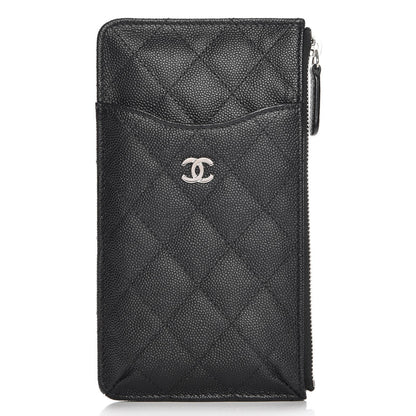 Chanel Caviar Quilted Classic Flat Wallet Pouch Black 1 of 8