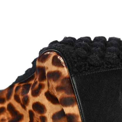 Dolce & Gabbana Calf Hair Leopard Print Knit Miss Sicily Satchel Black Naturale 10 of 29
