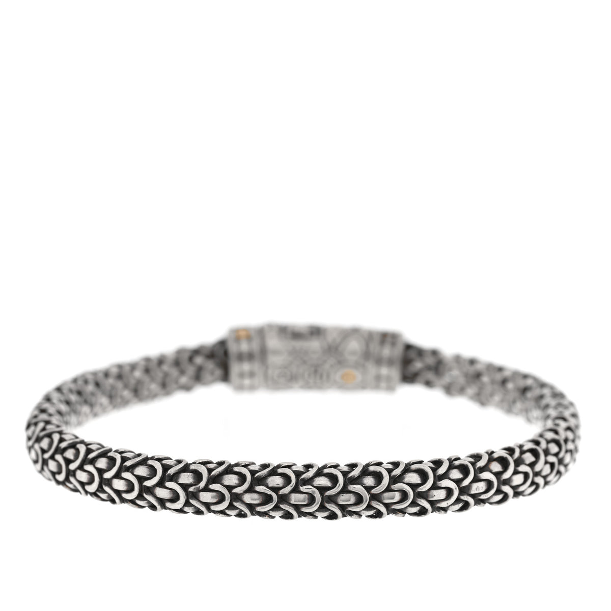 John Hardy Sterling Silver 18K Yellow Gold Black Sapphire Naga Legend Bracelet 1 of 3
