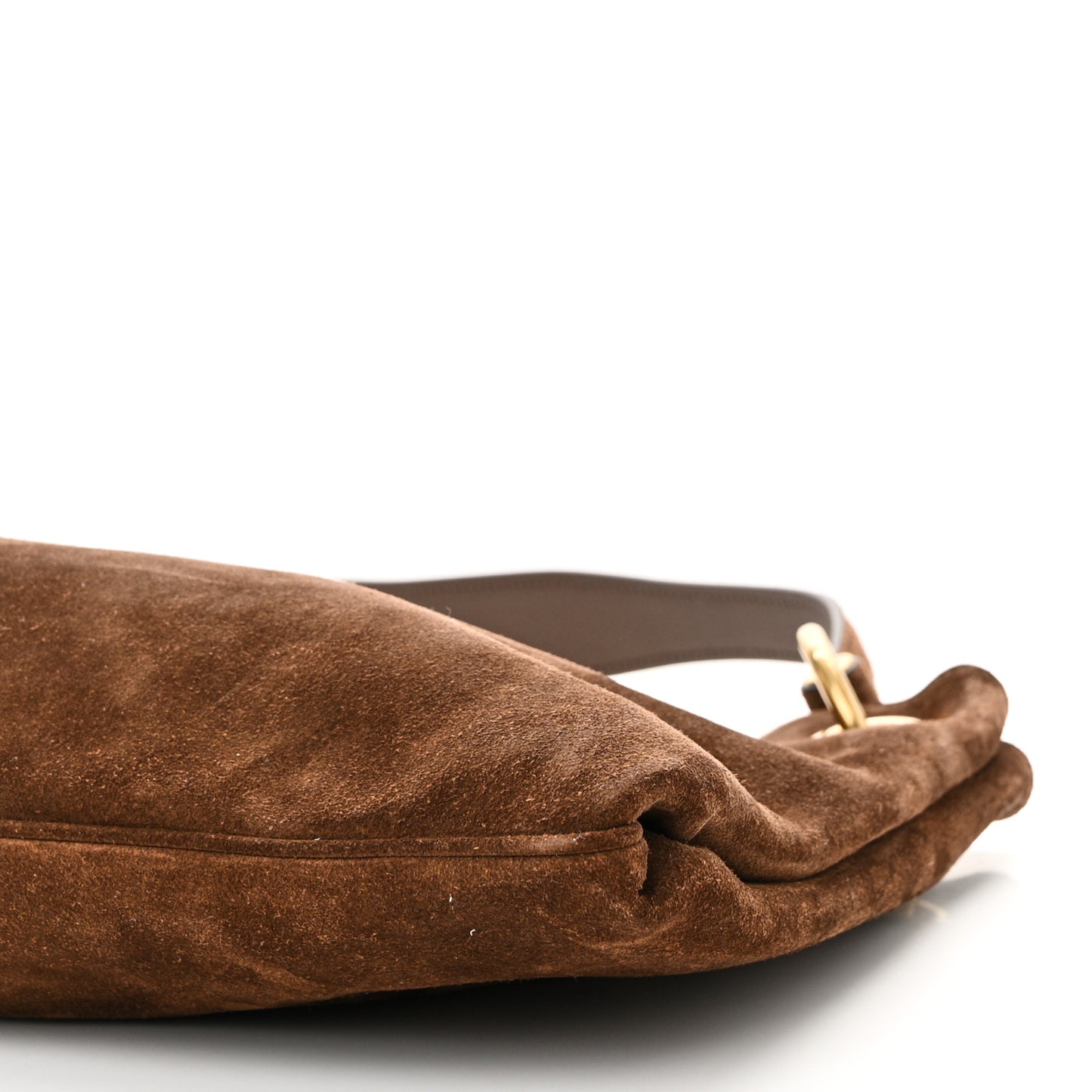 Suede Large Etude Shoulder Bag Cocoa Brown