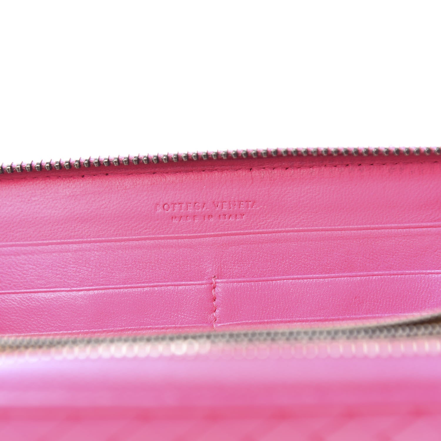 Bottega Veneta Nappa Intrecciato Zip Around Wallet Rosa Shock 6 of 10