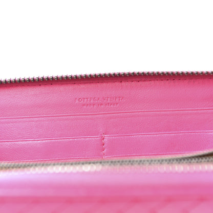 Bottega Veneta Nappa Intrecciato Zip Around Wallet Rosa Shock 6 of 10