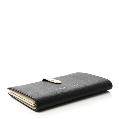 Celine Grained Calfskin Large Multifunction Strap Wallet Black Chalk 3 of 7