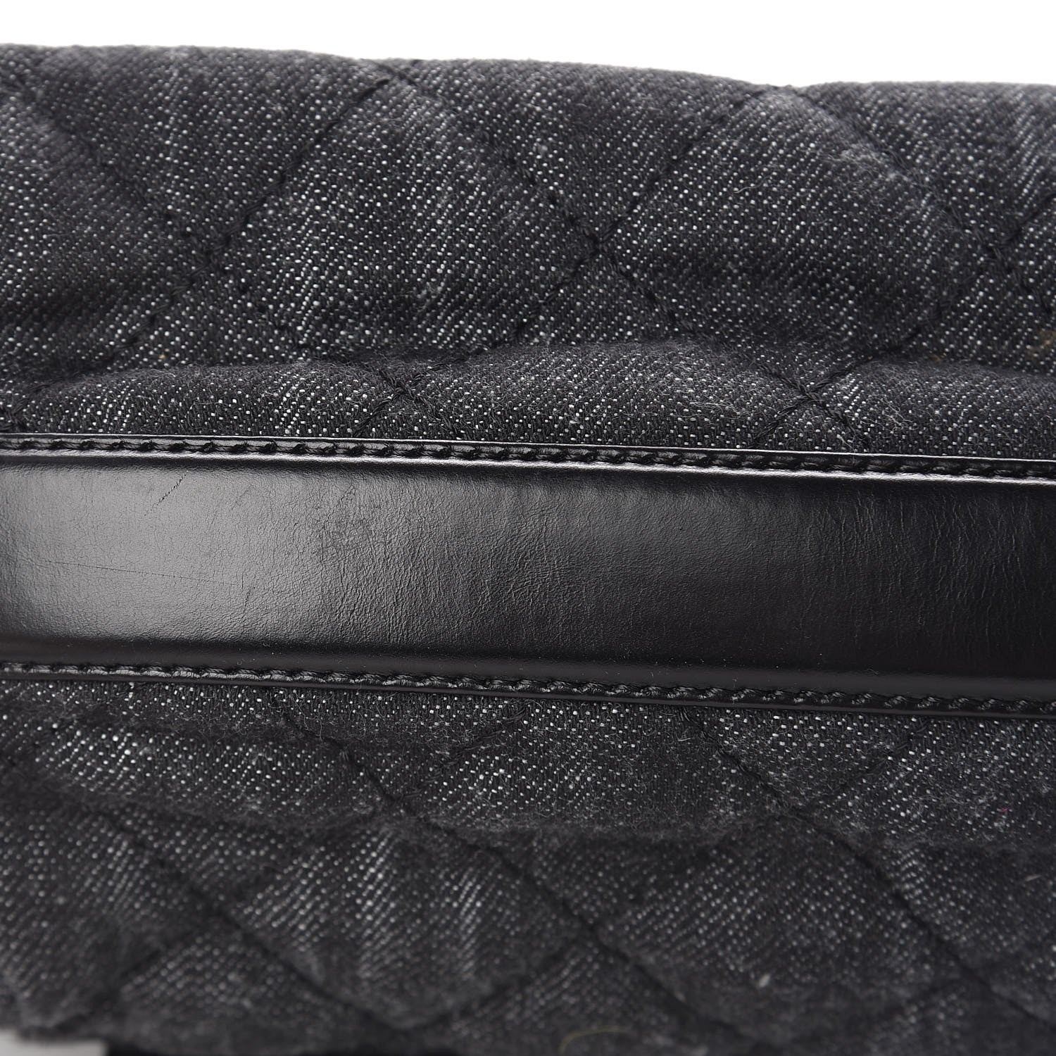 Chanel Denim Calfskin Quilted Backpack Dark Grey Black 10 of 14