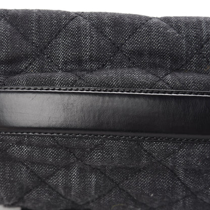 Chanel Denim Calfskin Quilted Backpack Dark Grey Black 10 of 14