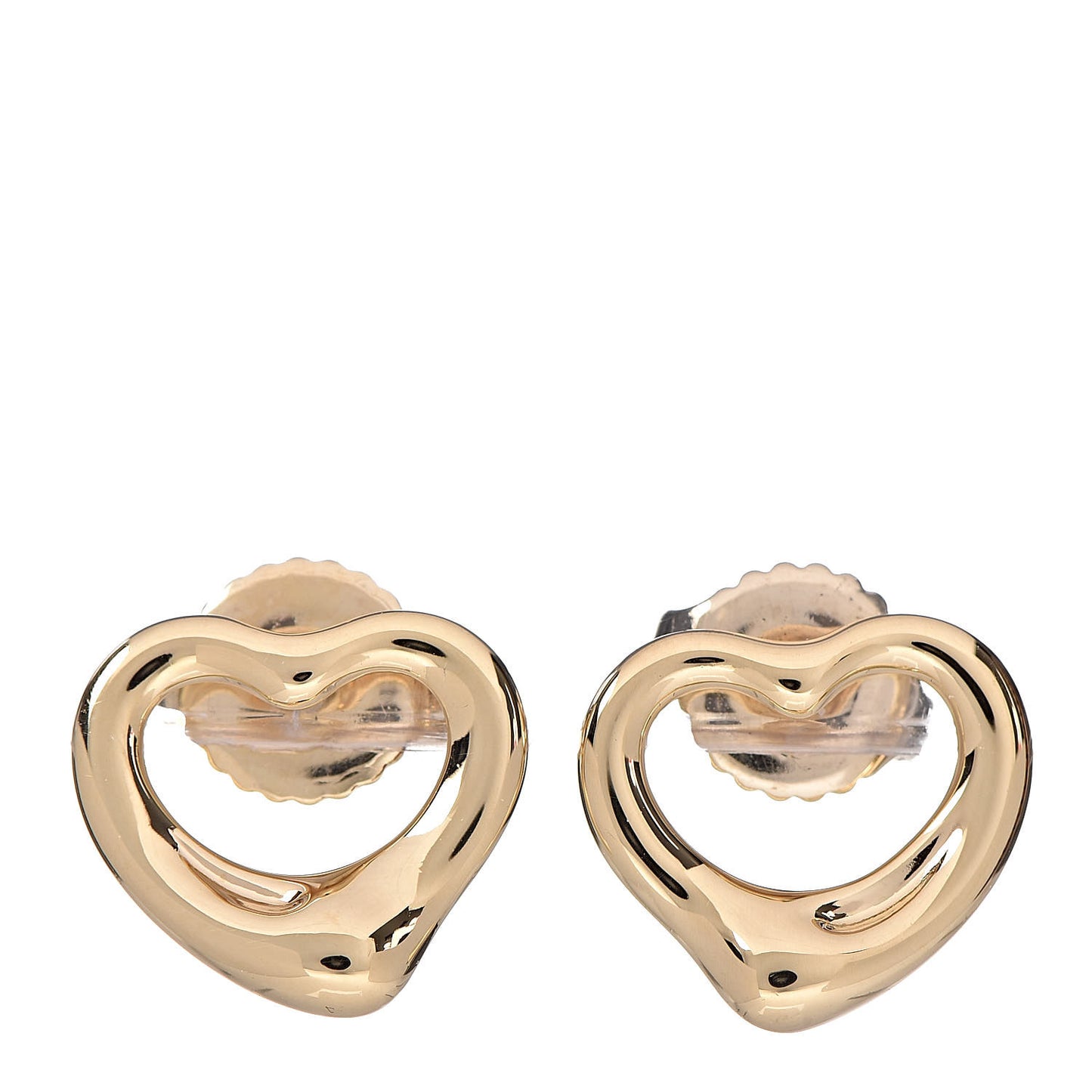 18K Yellow Gold 11mm Elsa Peretti Open Heart Earrings