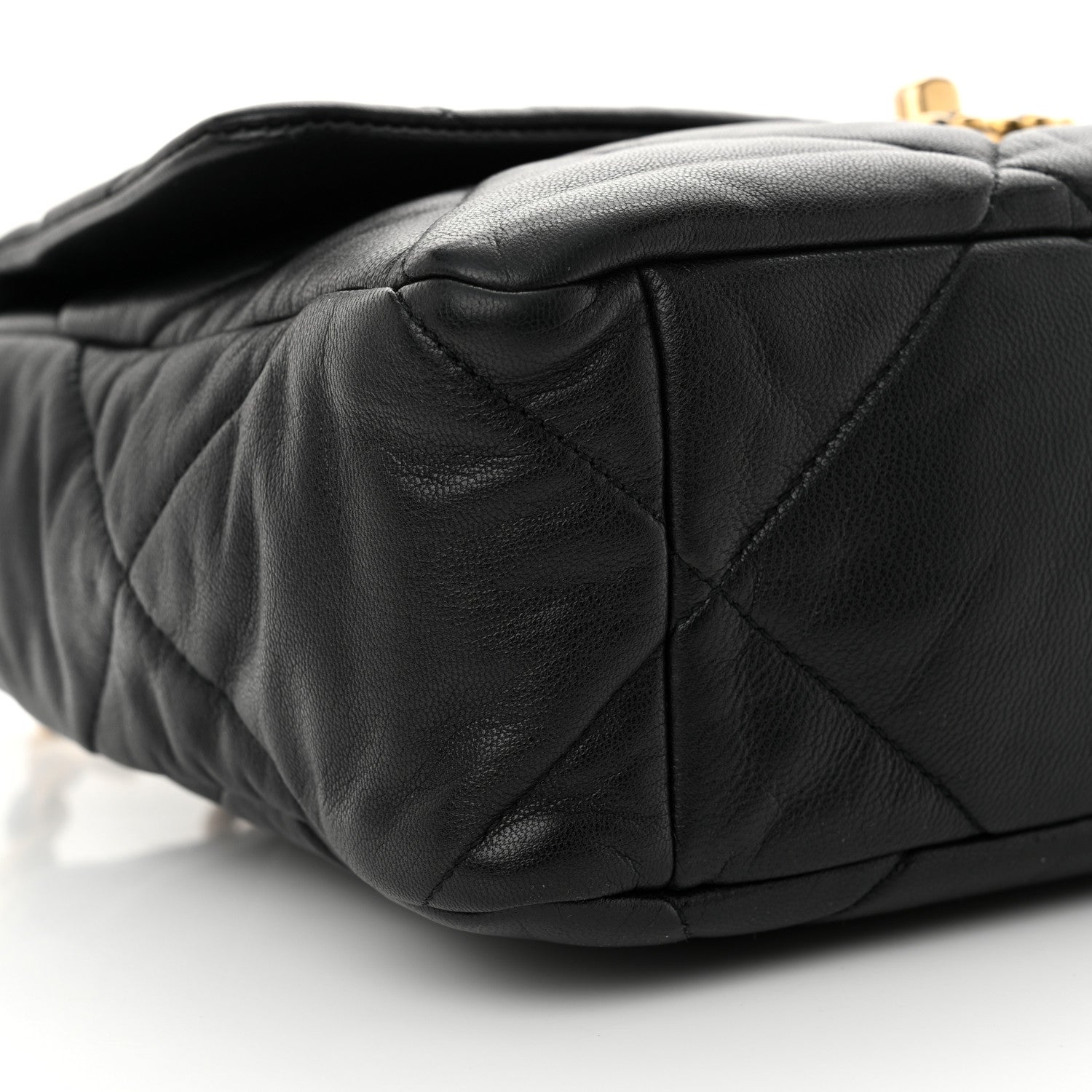 Chanel Goatskin Quilted Large Chanel 19 Flap Black 9 of 11