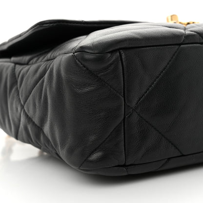 Chanel Goatskin Quilted Large Chanel 19 Flap Black 9 of 11