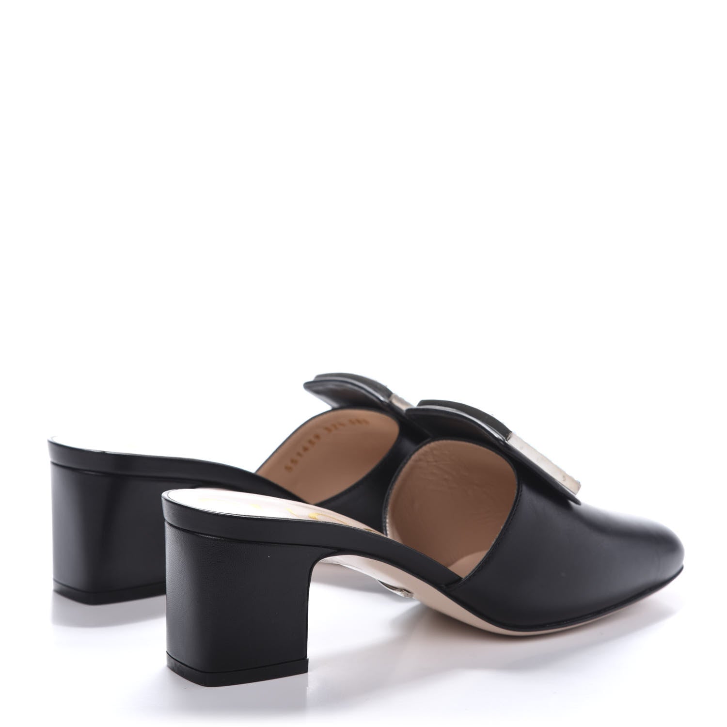 Gucci Malaga Kid Crystal Square G Madelyn 60mm Mules 37.5 Black 4 of 9