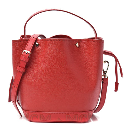 MCM Goatskin Patent Milano Mini Drawstring Bag Ruby Red 1 of 9