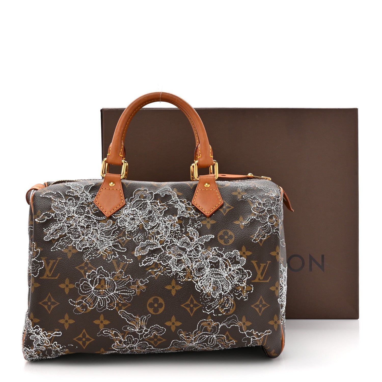 Louis Vuitton Monogram Dentelle Speedy 30 Silver 16 of 16