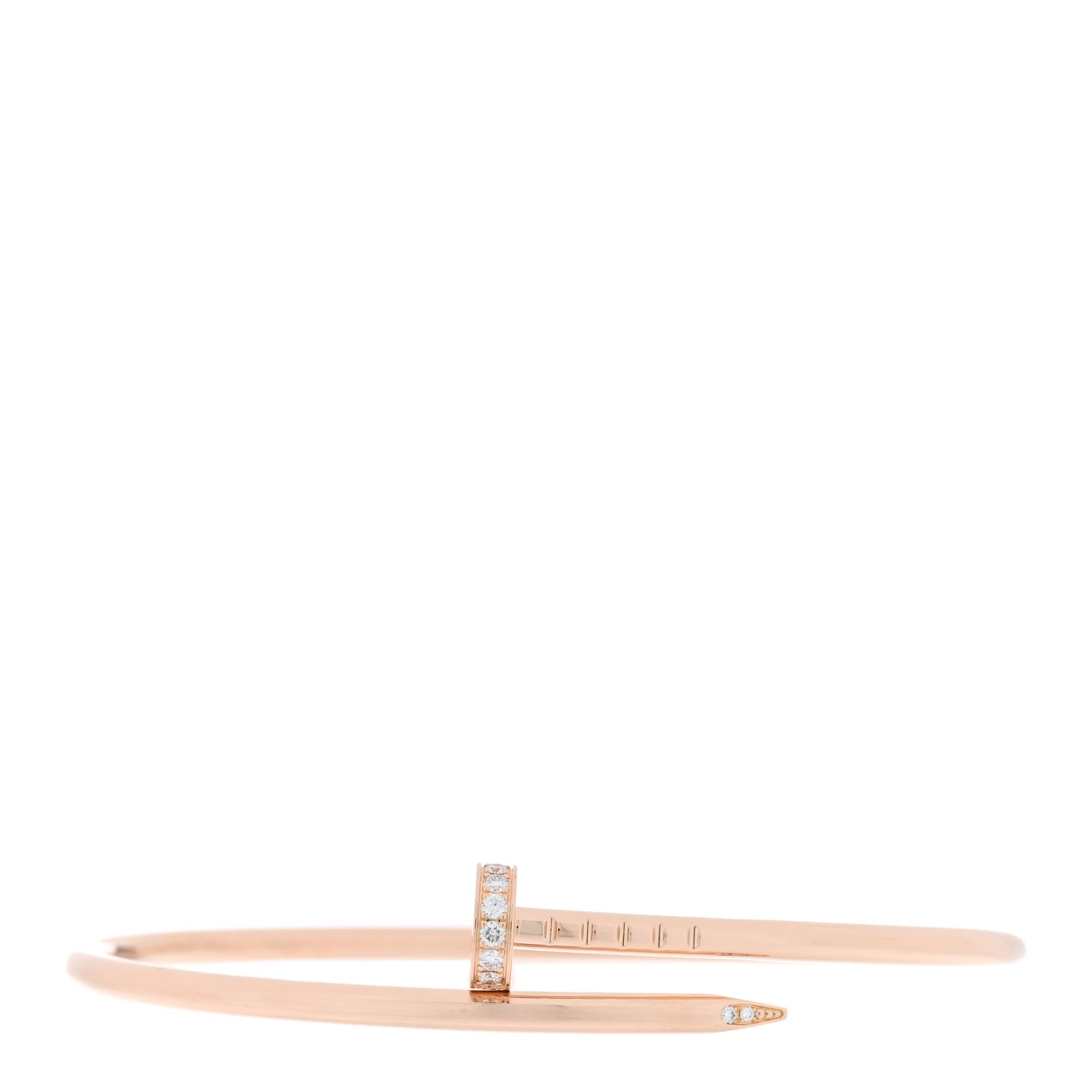 Cartier 18K Pink Gold Diamond Small Juste Un Clou Bracelet 16 1 of 3