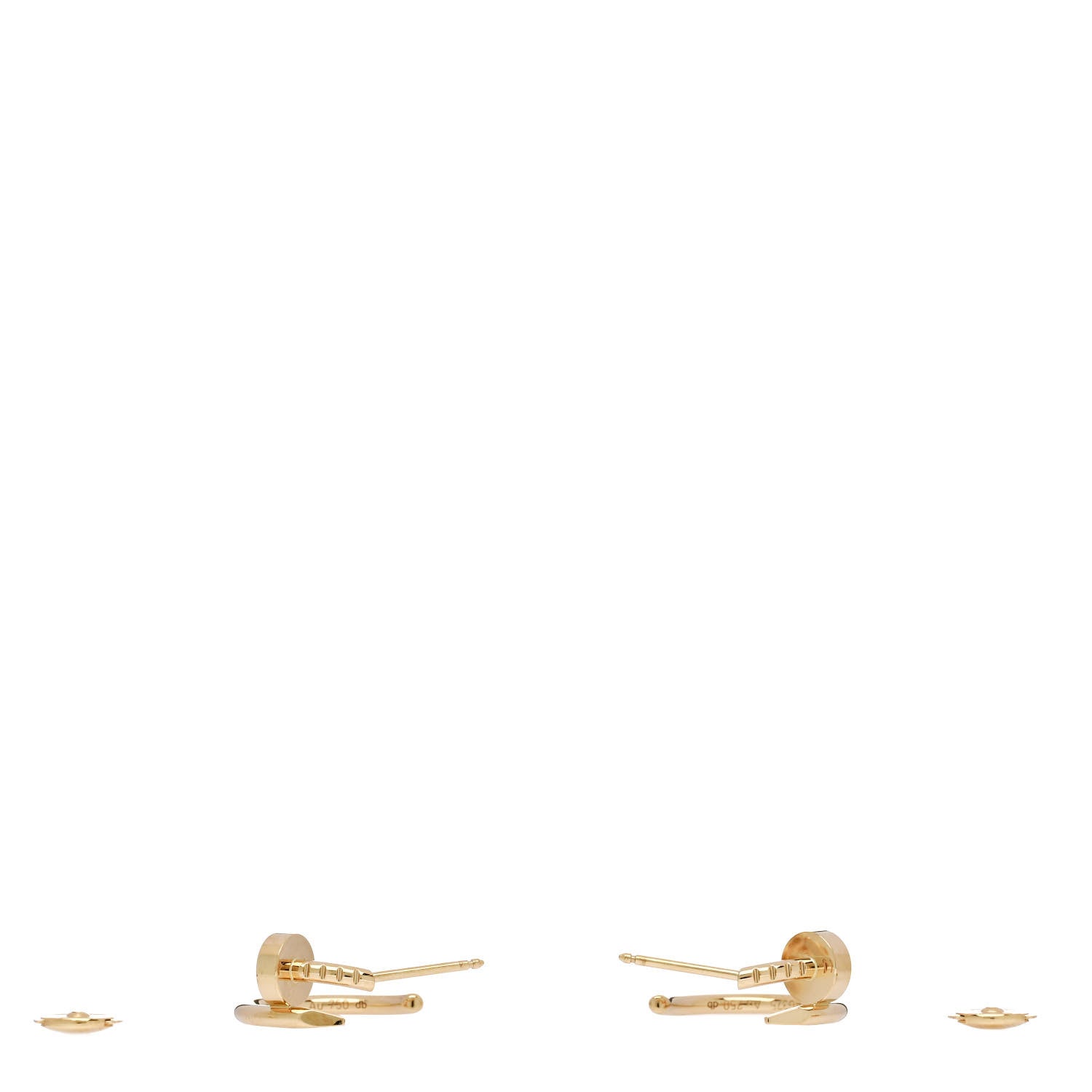 Cartier 18K Yellow Gold Juste Un Clou Hoop Earrings 3 of 6