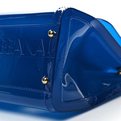 Dolce & Gabbana Rubber Semi-Transparent Miss Sicily Satchel Blue 9 of 11