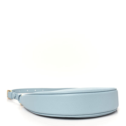 Valentino Garavani Grainy Calfskin Mini Vlogo Signature Hobo Bag Light Blue 4 of 9