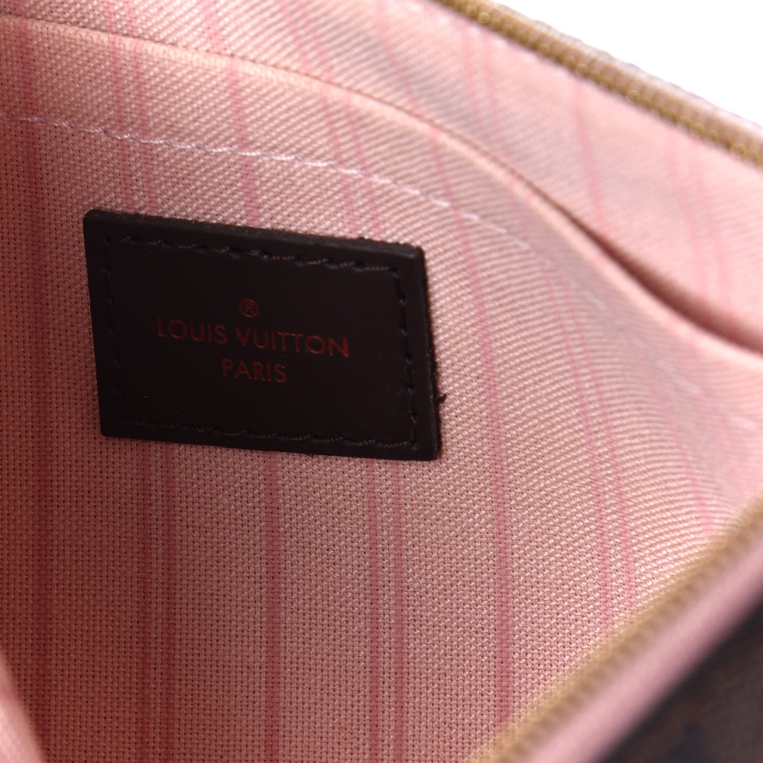 Louis Vuitton Damier Ebene Neverfull MM GM Pochette Rose Ballerine 9 of 10