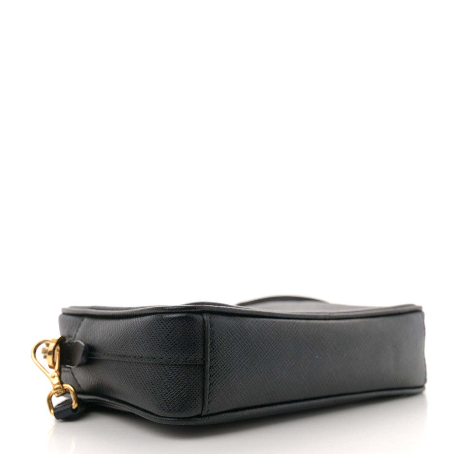 Saffiano Mini Camera Crossbody Bag Black