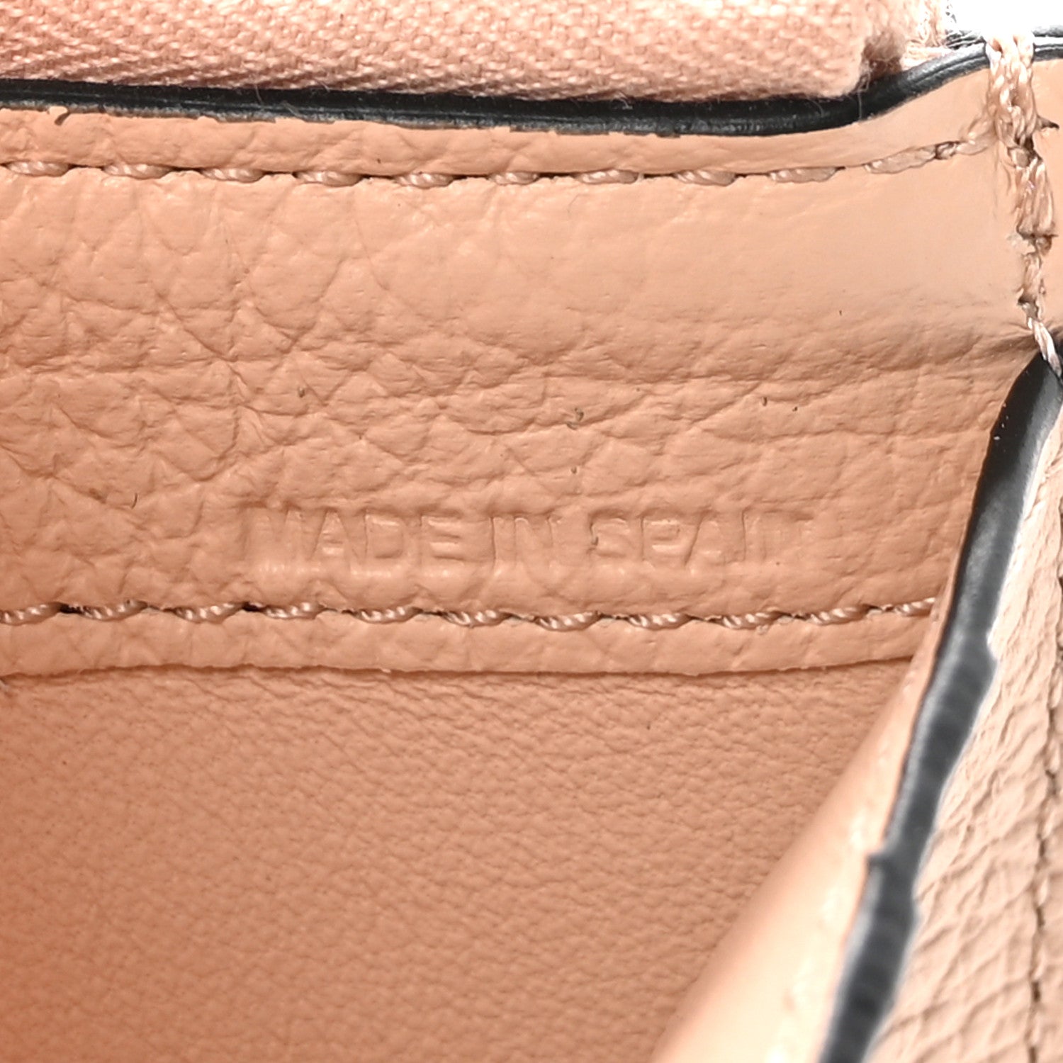 Chloe Grained Calfskin Alphabet Zip Card Holder Cement Pink 7 of 8
