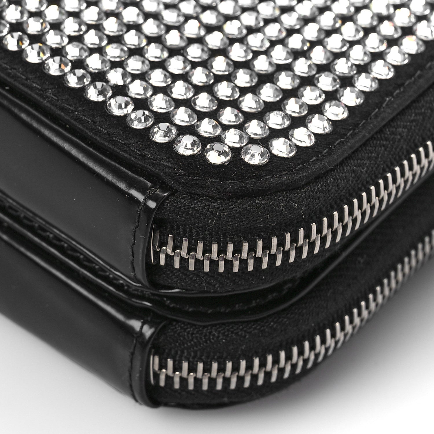 Prada Satin Crystal Mini Triangle Crossbody Pouch Cristal 6 of 6