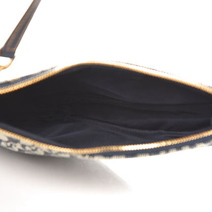 Christian Dior Monogram Mini Saddle Pochette Navy 5 of 7