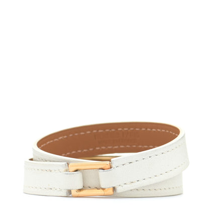 Hermes Swift Rivale Double Tour Bracelet T2 White 3 of 8