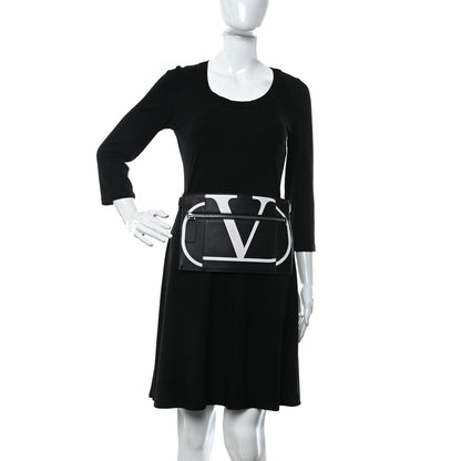 Valentino Garavani Calfskin Logo Belt Bag Black White 2 of 10
