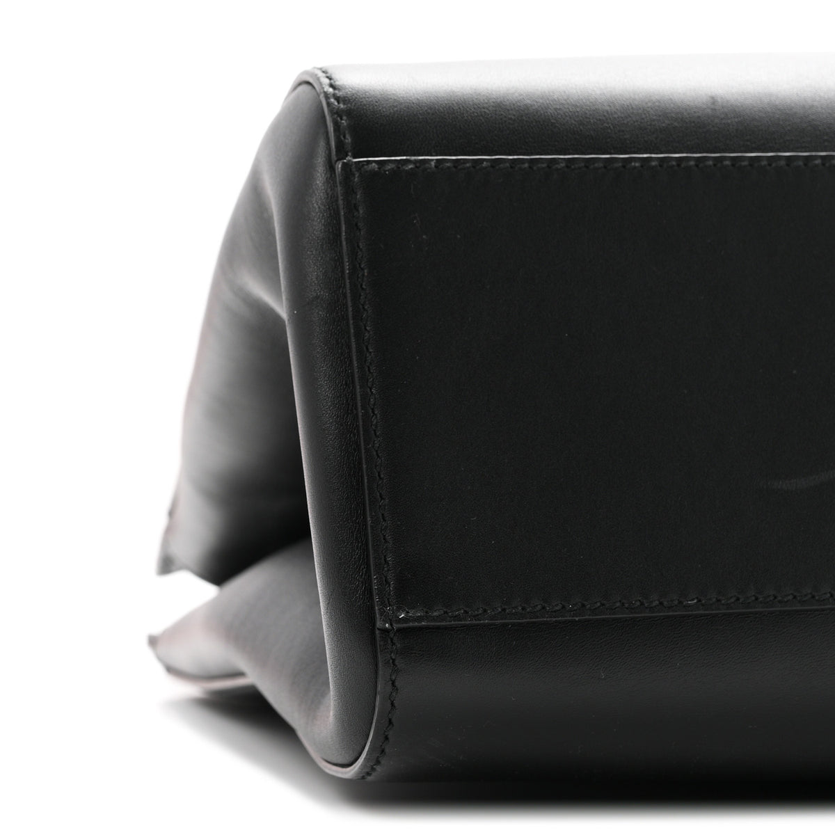 Nappa Bamboo Medium Nymphaea Top Handle Bag Black