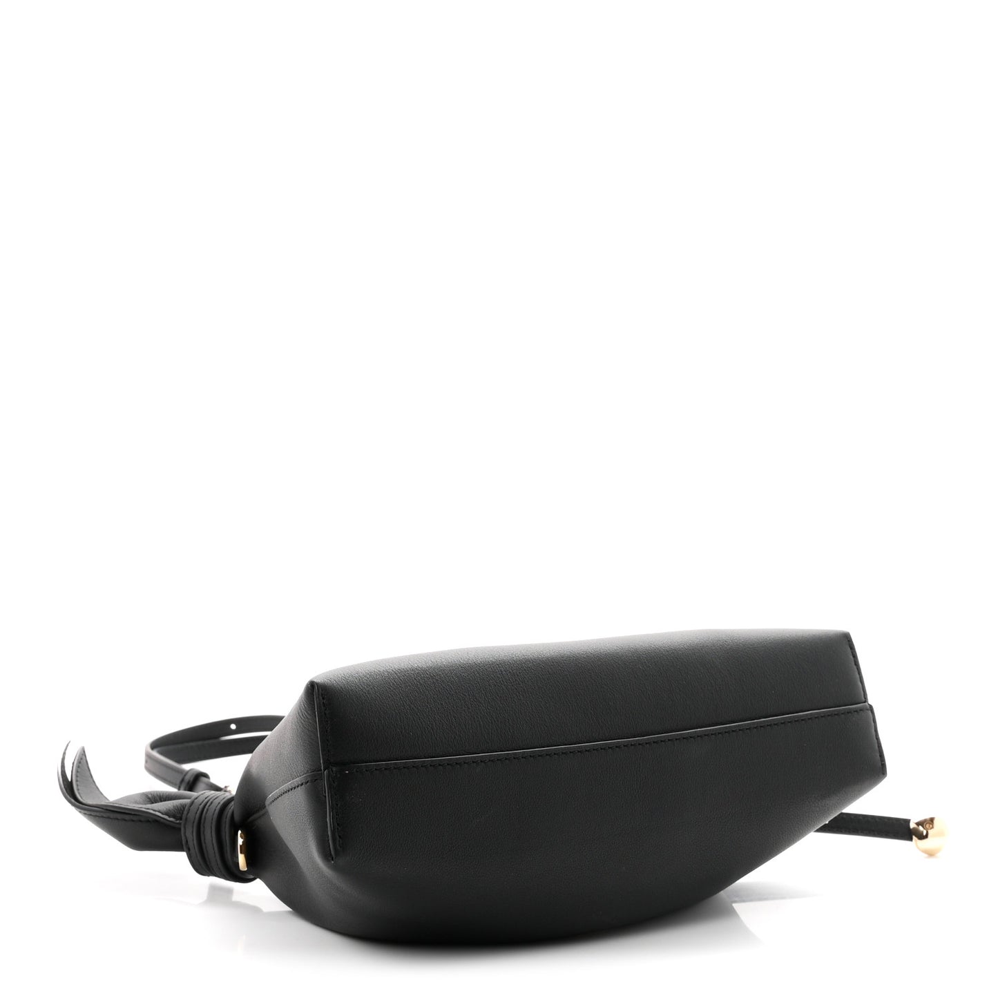 Smooth Calfskin Mini Scarf Shoulder Bag Black
