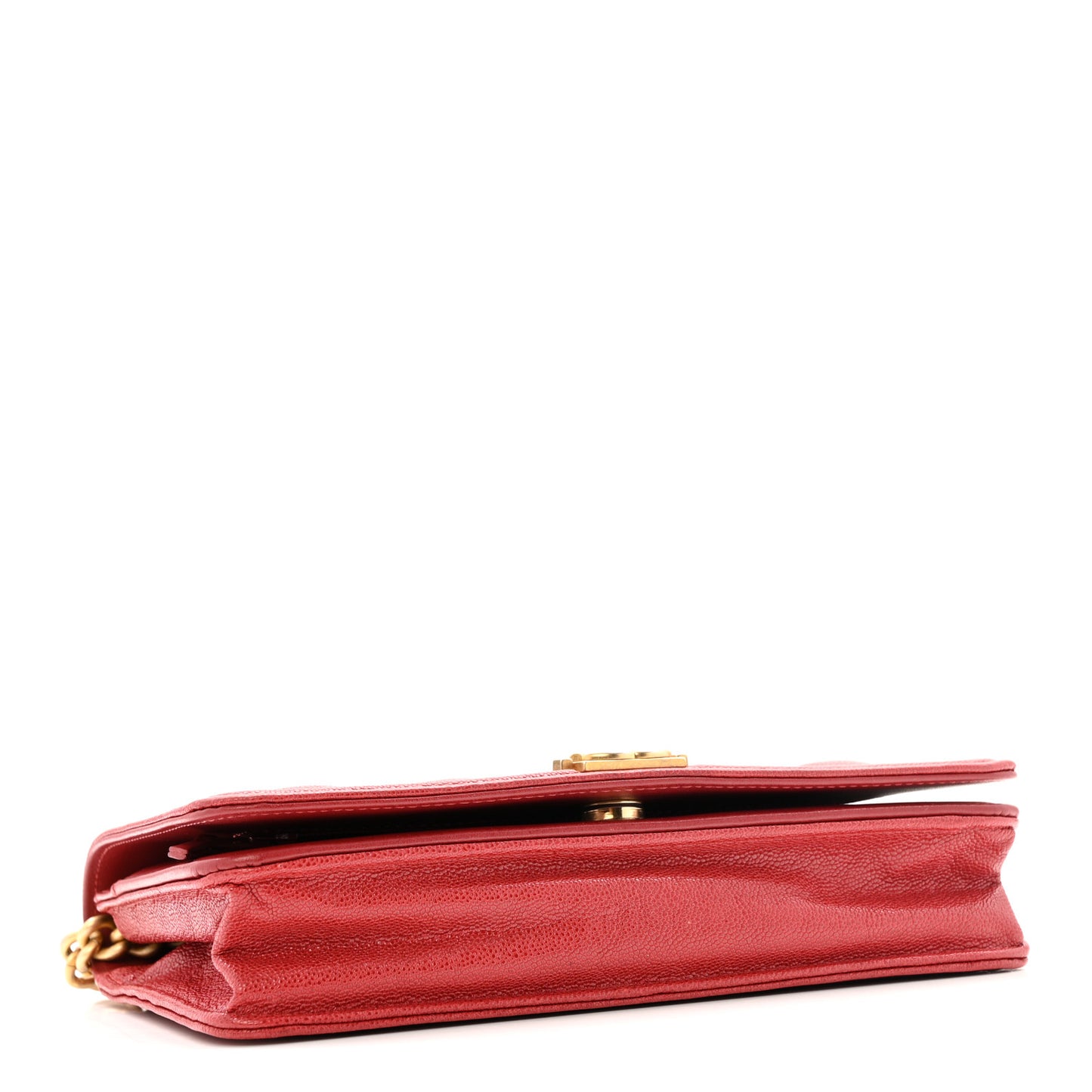 Caviar Quilted Boy Wallet On Chain WOC Red