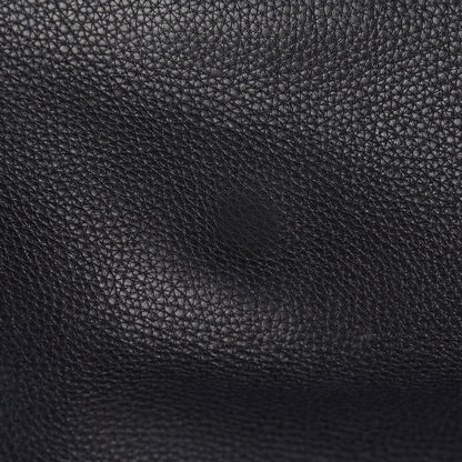 Lanvin Ostrich Calfskin Embossed Medium Sugar Flap Shoulder Bag Black Blue 11 of 14