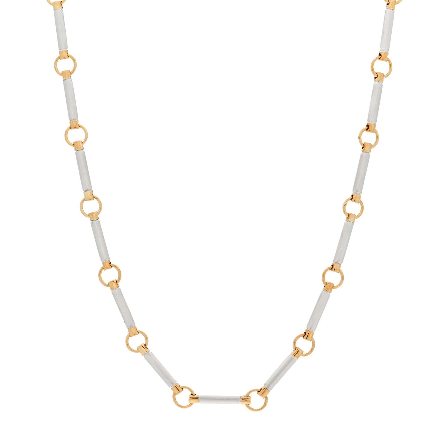 18K Yellow White Gold Element Chain Necklace
