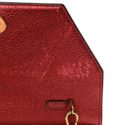 MCM Metallic Calfskin Visetos Monogram Love Letter Crossbody Scooter Red 11 of 15
