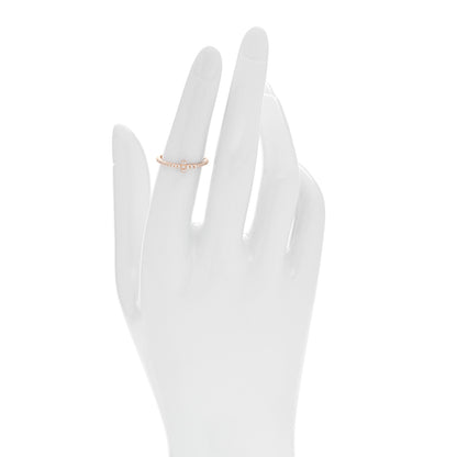Tiffany 18K Rose Gold Diamond T Wire Pave Ring 50 5.5 2 of 5