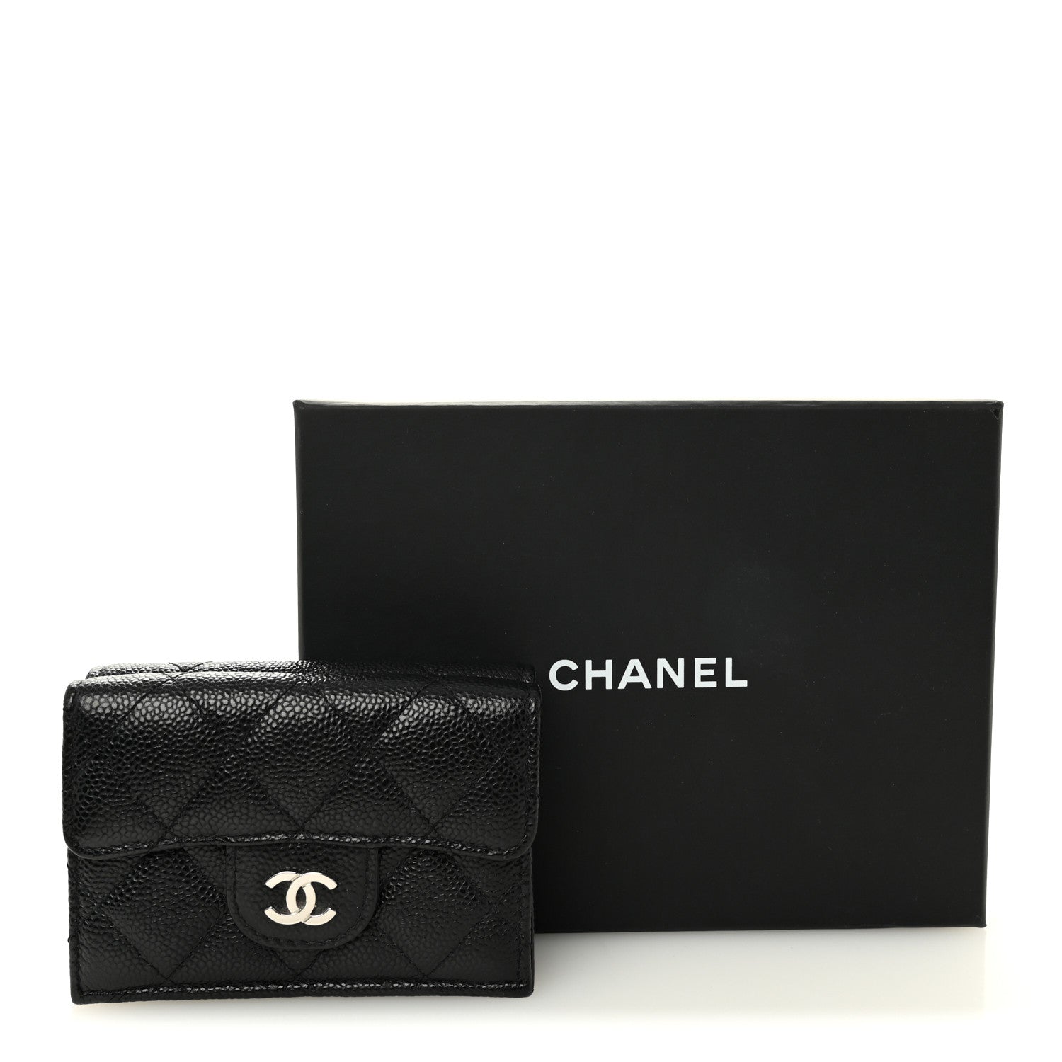 Chanel Caviar Quilted Compact Flap Wallet Black 8 of 8