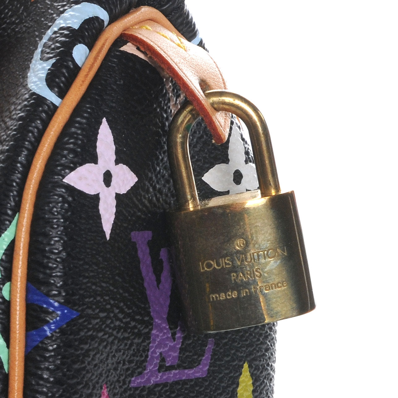 Louis Vuitton Monogram Multicolor Mini Sac HL Speedy Black 4 of 6
