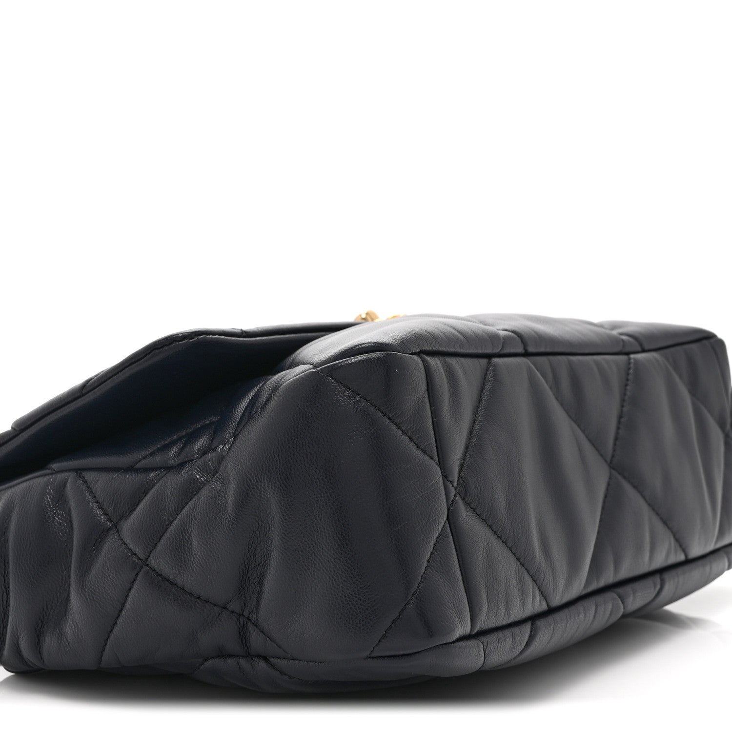 Chanel Lambskin Quilted Large Chanel 19 Flap Navy Blue 9 of 10