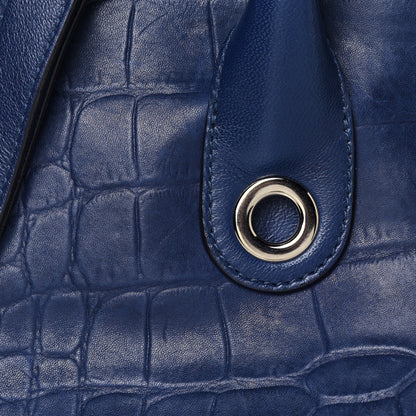 Jimmy Choo Crocodile Embossed Calfskin Riley Tote Steel Blue 12 of 12