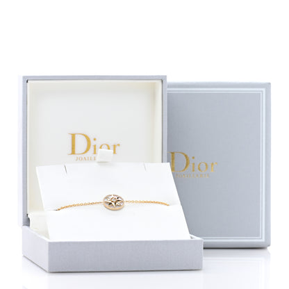 Christian Dior 18K Yellow Gold Diamond Mother of Pearl Rose Des Vents Bracelet 4 of 4