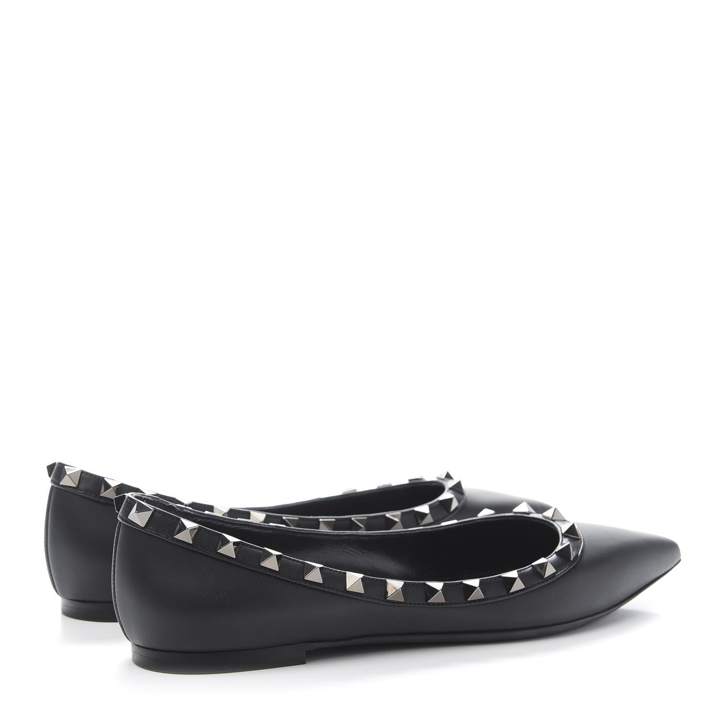 Valentino Garavani Nappa Rockstud Ballerina Flats 36.5 Black 4 of 9
