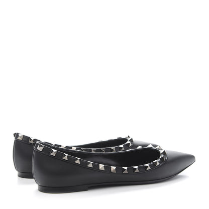 Valentino Garavani Nappa Rockstud Ballerina Flats 36.5 Black 4 of 9