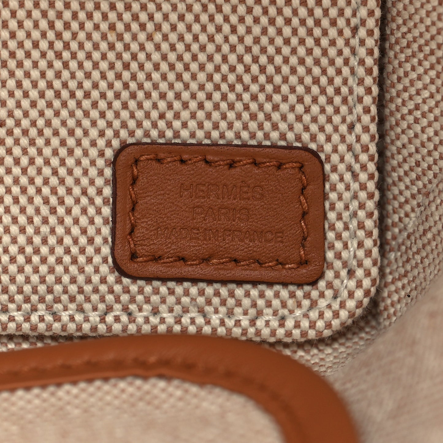 H Plume Canvas Swift Printed Quadrige au Fil Steeple 25 Bag Gris Beige Ecru Beige Gold